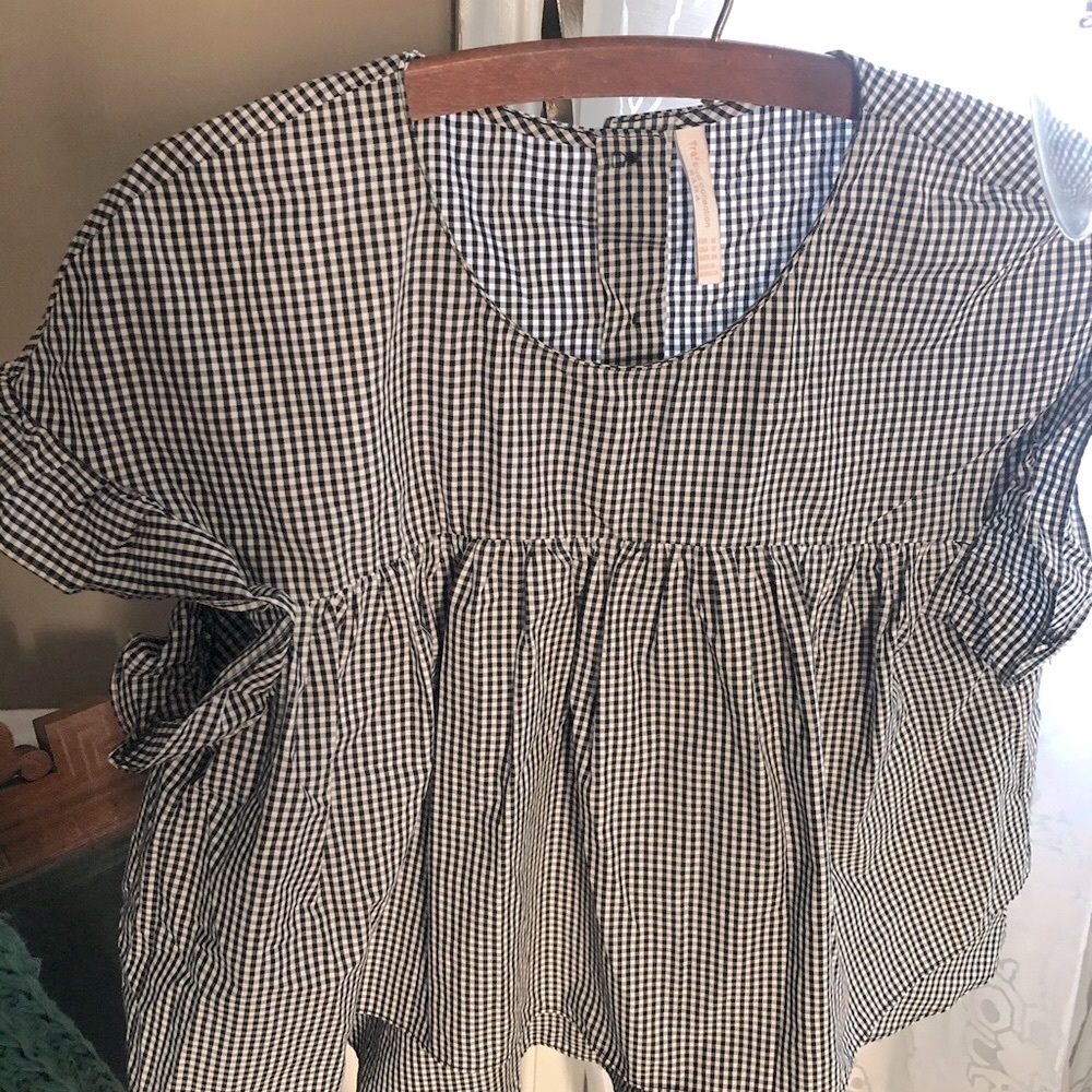 Zara gingham blouse